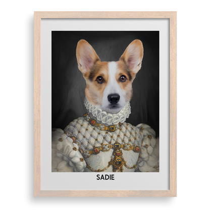 The Proper Lady Custom Pet Portrait
