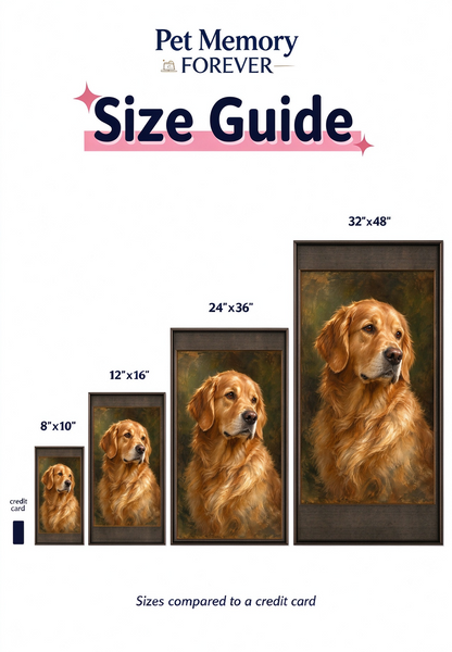 Custom Vintage Pet Oil Painting Portrait